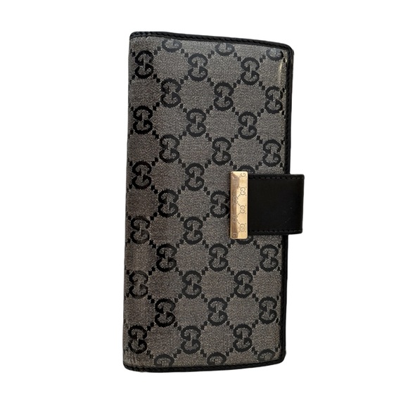 Gucci Handbags - Authentic Gucci GG Supreme Continental Navy Coated Canvas Wallet